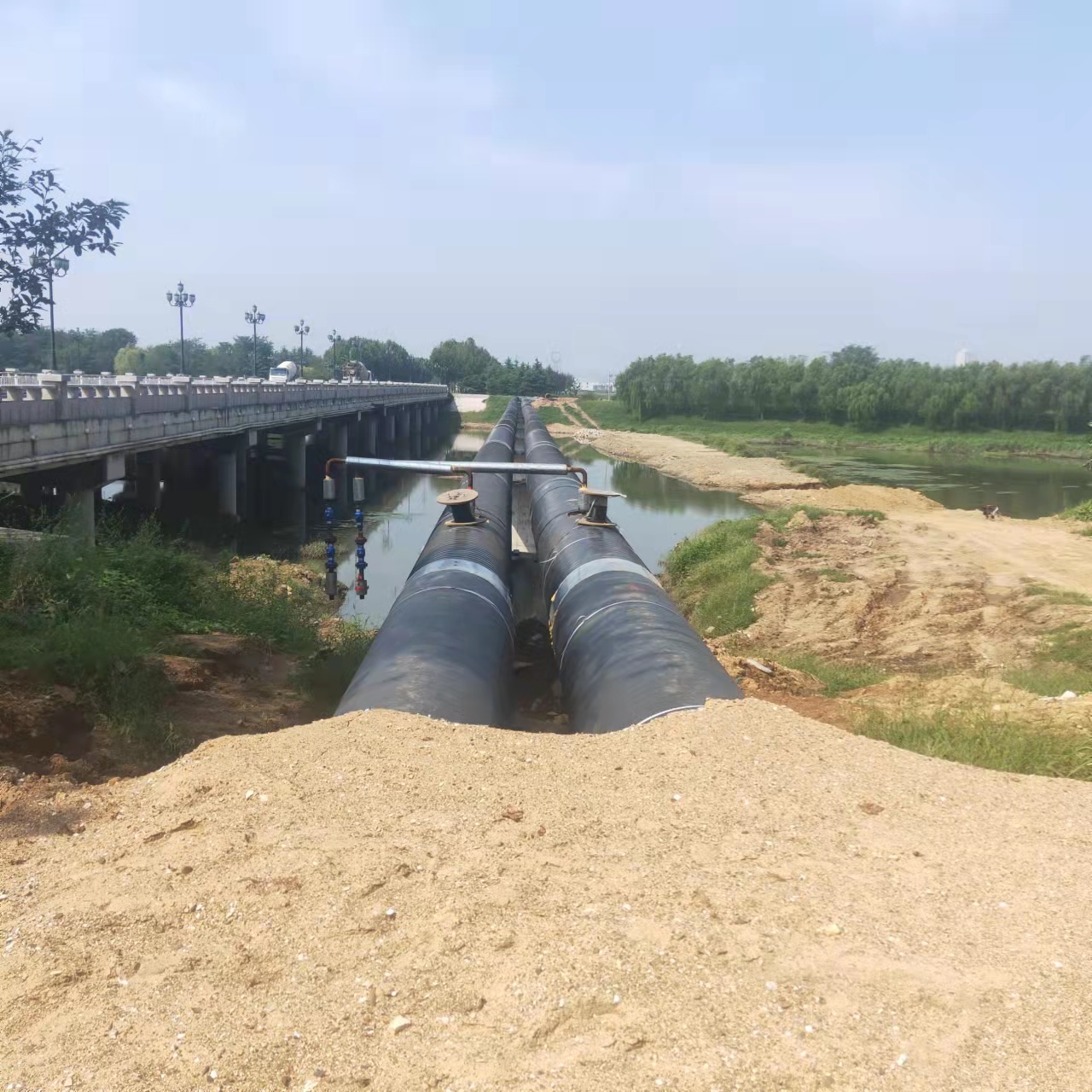 蓟州西气东输管道施工输油管道清洗